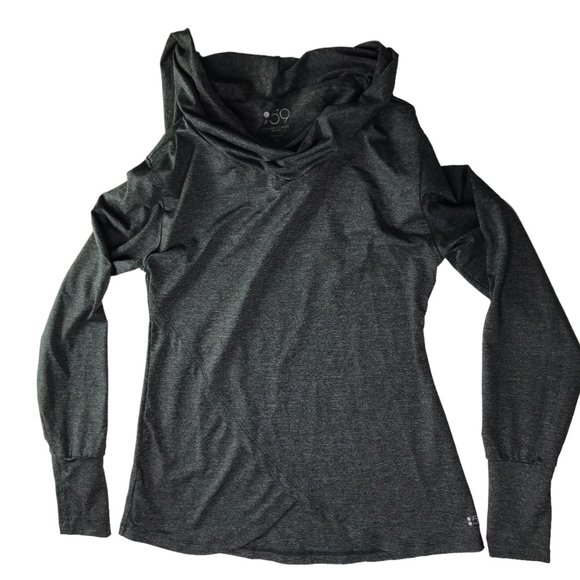 SPLITS FIFTY-NINE 59 Hoodie Hooded Sweatshirt Pullover Stretch Women's S Gray LS - Picture 15 of 16